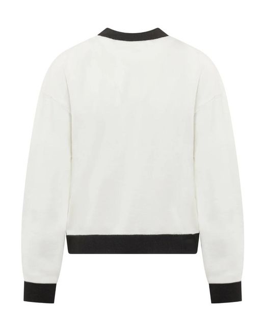Moschino Red Round Collar Logo Sweater