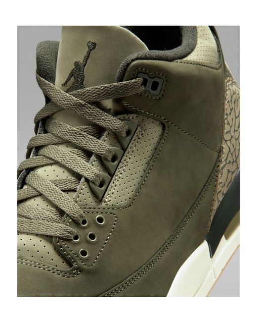 Nike Green Air Jordan 3 Retro Suede Sneaker for men