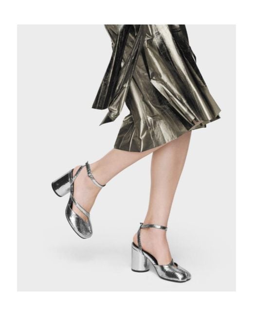 Maison Margiela White Strap Buckle Heeled Sandals