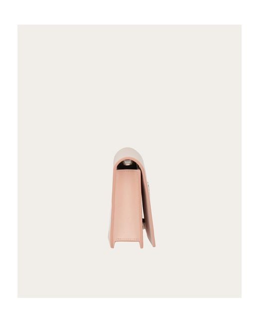 Ferragamo Pink Double Gancini Mini Shoulder Bag