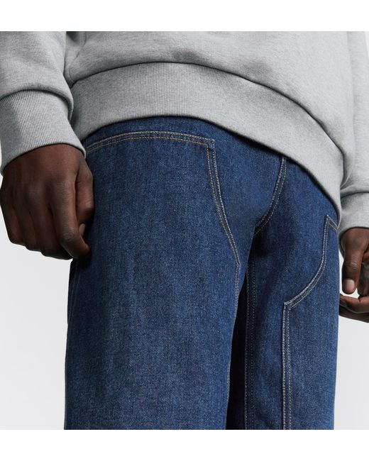 Dior Blue Christian Tag Carpenter Jeans for men
