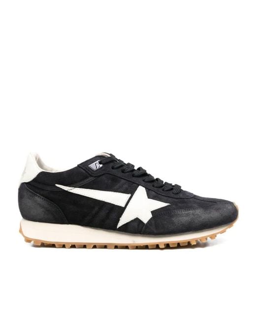 Golden Goose Deluxe Brand Black Marathon Lace-Up Sneakers for men