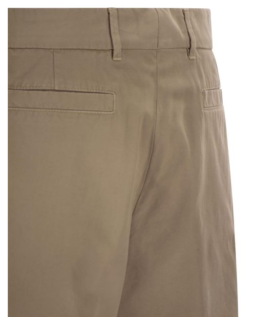 Brunello Cucinelli Natural Buttoned Bermuda Shorts for men