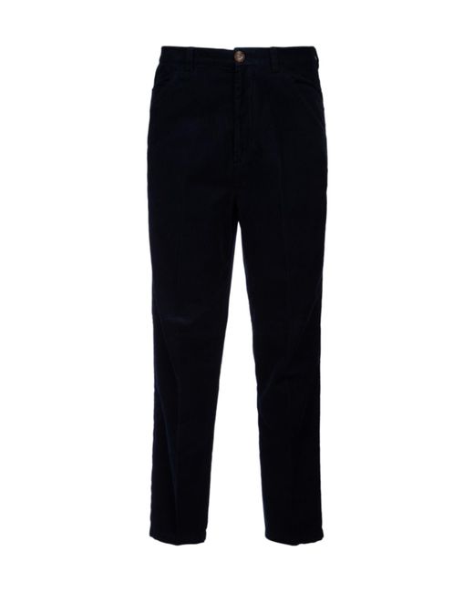Brunello Cucinelli Black Corduroy Pants for men