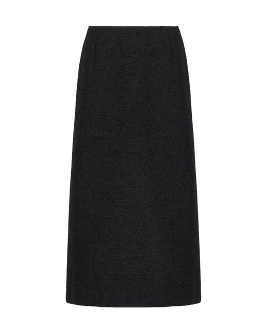 Dior Black Mid-Length Flared Skirt