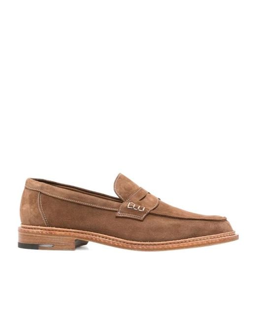 Tricker's Brown Sonny Penny Leather Loafers for men