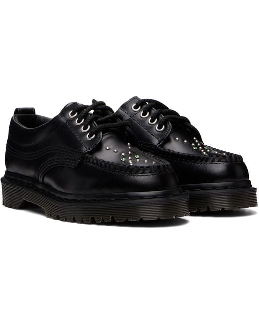 Dr. Martens Black Lowell Stud Derby Shoes for men
