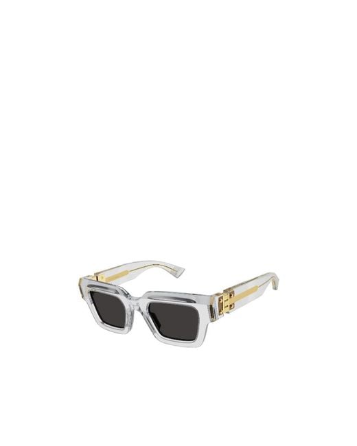Bottega Veneta White Eyewear Square Frame Sunglasses for men