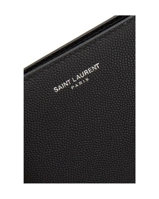 Saint Laurent Black Bill Clip Wallet for men