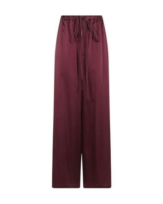 Ann Demeulemeester Purple Elastic-Waist Casual Trousers