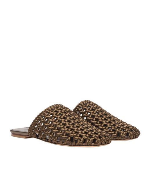 Stuart Weitzman Brown Marina Mule