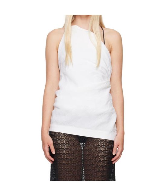 TOVE White One-Shoulder Vest