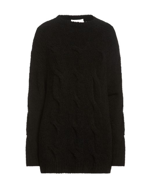 Sportmax Black Solid Color Knit Sweater