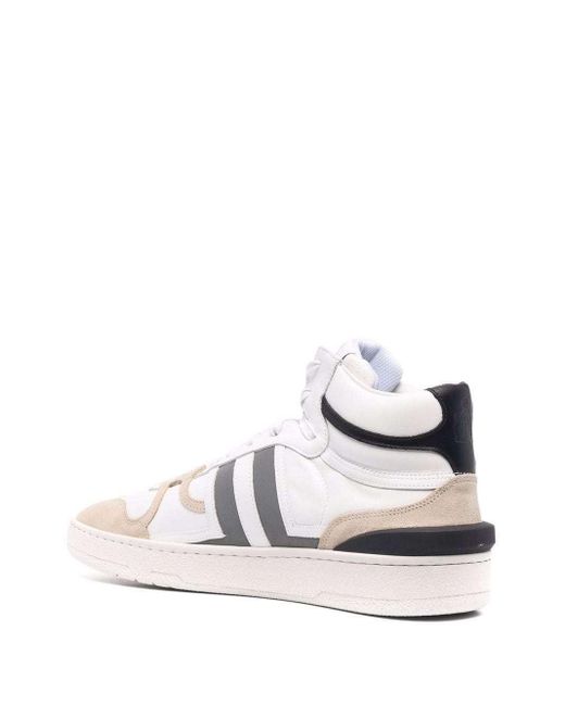 Lanvin White Clay High-Top Sneakers for men