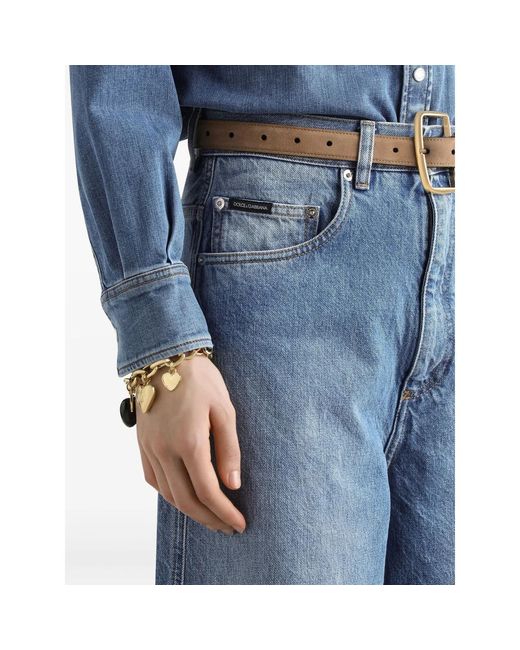 Dolce & Gabbana Blue Straight Leg Jeans