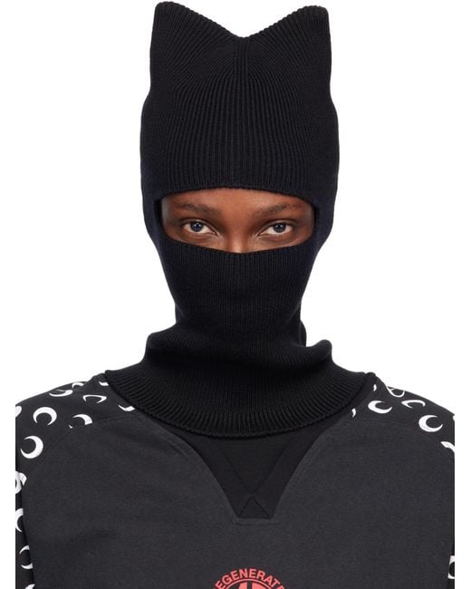 MARINE SERRE Black Kawaii Balaclava