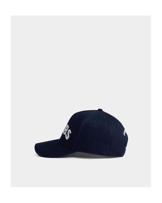 DSquared² Blue Logo-Print Baseball Hat for men