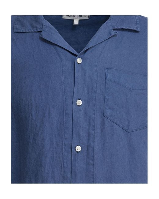 Alex Mill Blue Camp Linen Shirt for men