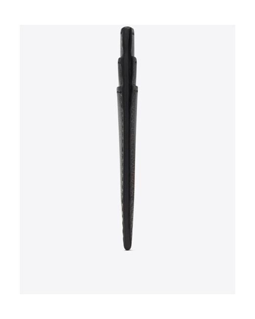 Saint Laurent Black Tiny Cassandre Open Card Case for men