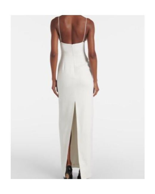 David Koma White Bridal Lace-Trimmed Gown