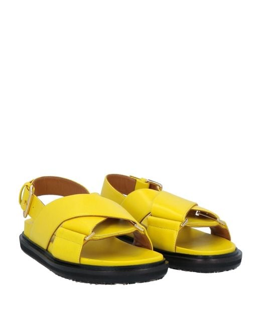 Marni Yellow Slingback Sandals