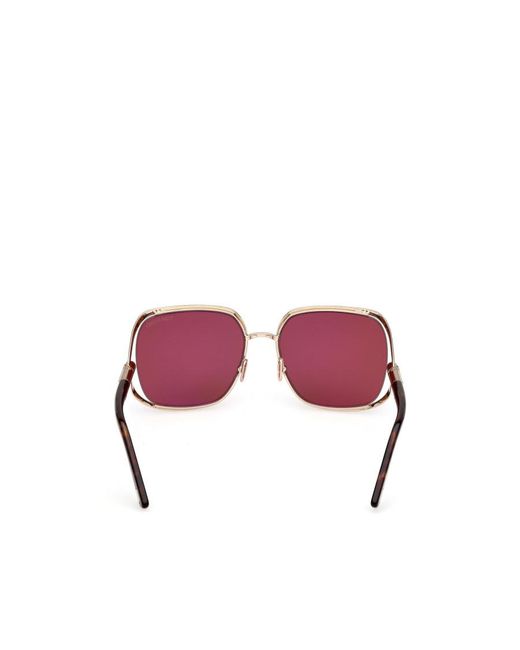 Tom Ford Pink Eyewear Goldie Square Frame Sunglasses