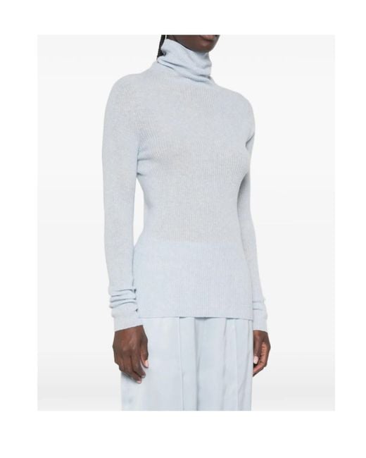 Fabiana Filippi Blue Turtleneck Sweater