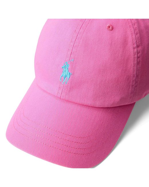 Polo Ralph Lauren Pink Twill Adjustable Baseball Cap for men