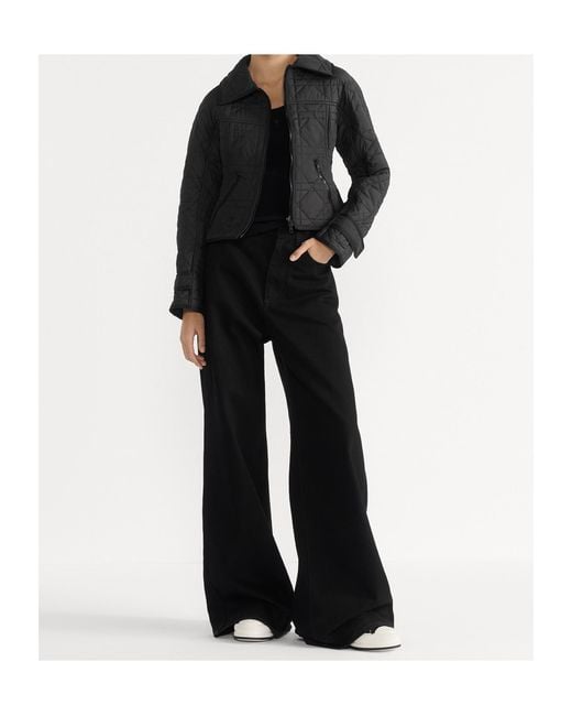 Dior Black Macrocannage Fitted Jacket