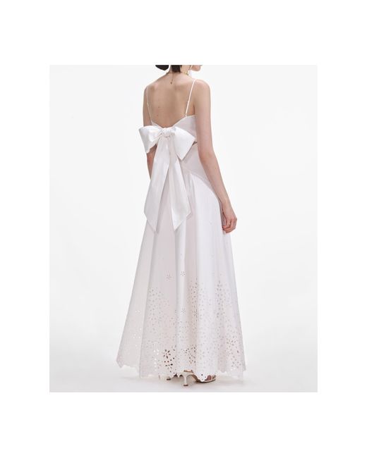 Self-Portrait White Embroidered Maxi Dress