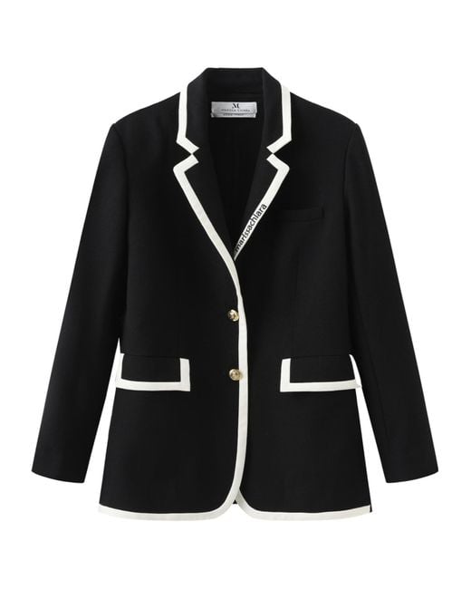 Marissa Chiara Black Colorblock Suit Jacket