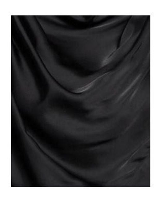 Rick Owens Black Satin Long Sleeve Blouse