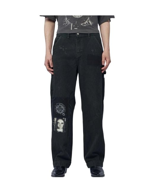 Enfants Riches Deprimes Gray Enfants Riches Déprimés Paint Straight Leg Pants