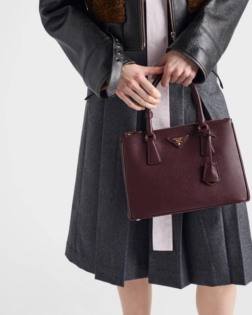 Prada Red Galleria Medium Saffiano Leather Bag