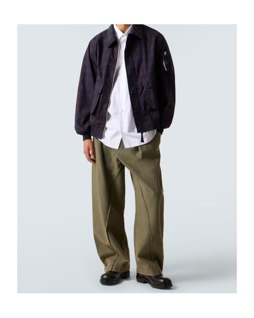 Comme des Garçons Blue Long-Sleeved Casual Jacket for men