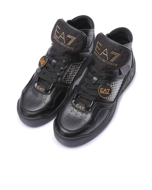 EA7 Black Ultimate Kombat High-Top Sneakers for men
