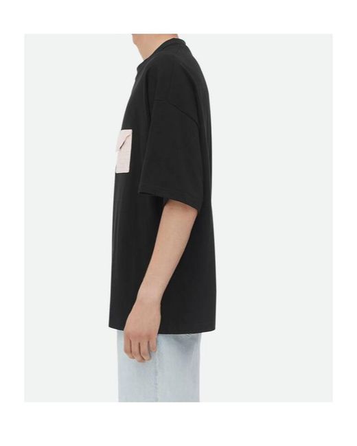 Bottega Veneta Black Pima Cotton Jersey Oversized T-Shirt for men