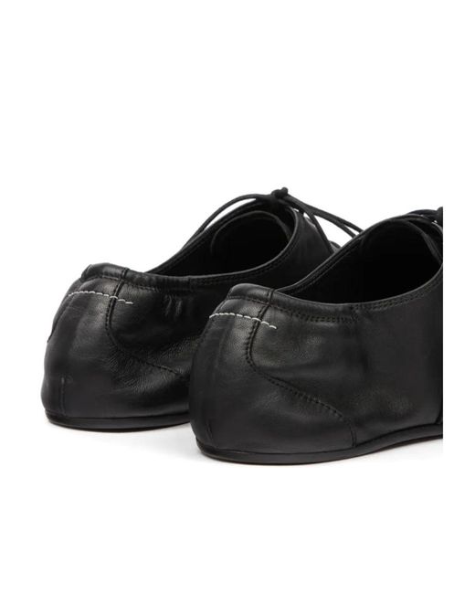 MM6 by Maison Margiela Black Square Toe Lace-Up Shoes