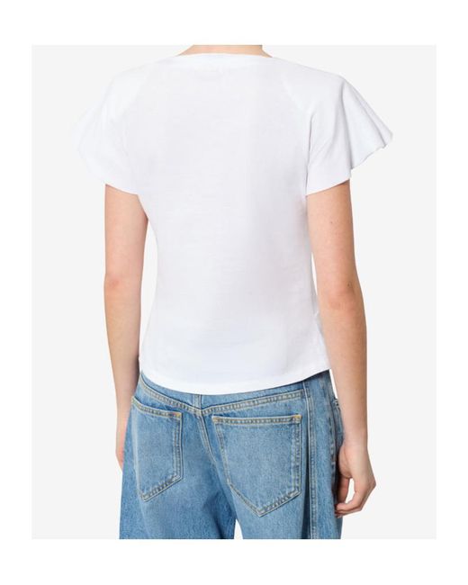 Isabel Marant White Étoile Nadrine Draped T-Shirt