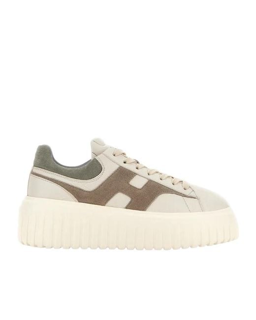 Hogan Natural H-Stripe Low-Top Sneakers