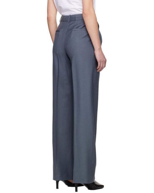 Loulou de Saison Blue Casual Trousers With Belt Loops
