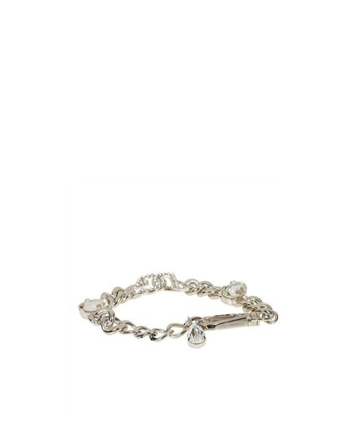 Dolce & Gabbana White Logo Bracelet for men