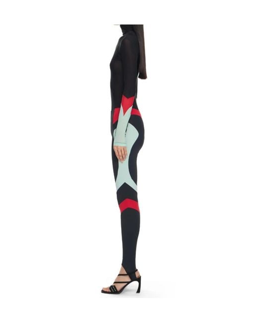 Off-White c/o Virgil Abloh Red Color Block Leggings