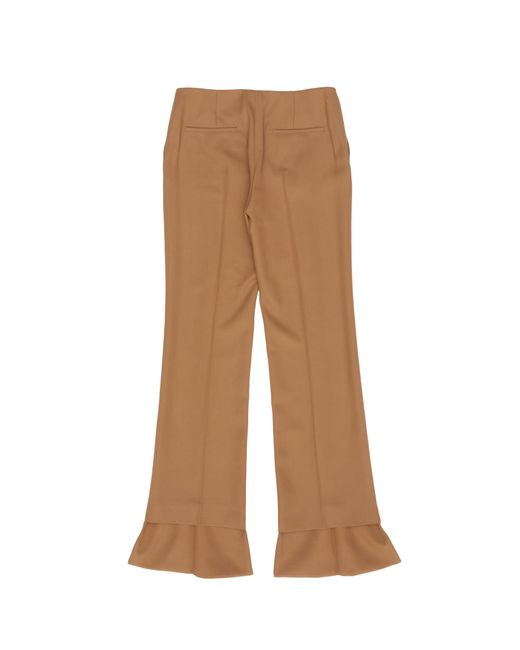Chloé Natural Pleated Casual Pants