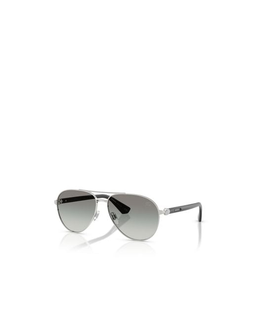 Burberry Metallic Eyewear Pilot Frame Sunglasses for men