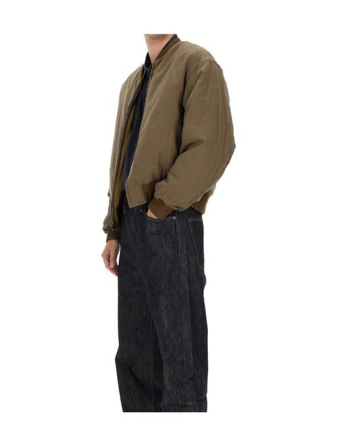 Visvim Green Woven Bomber Jacket for men