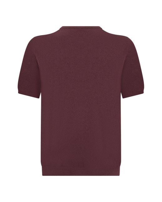 Roberto Collina Purple Textured Short-Sleeve T-Shirt for men