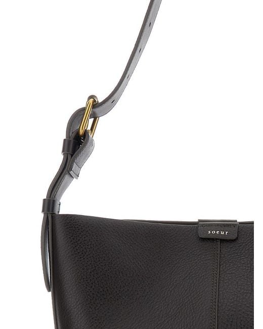 Soeur Black Logo Shoulder Bag