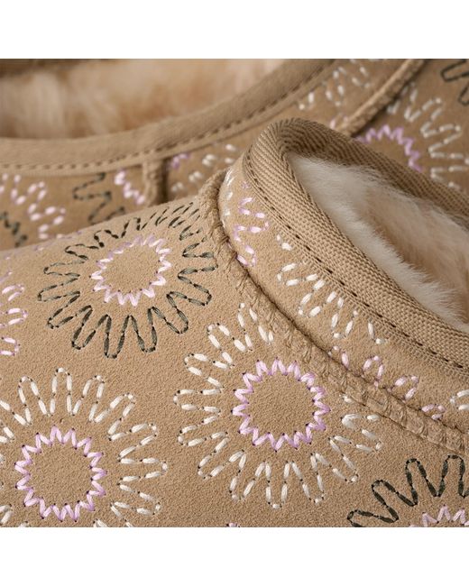 Ugg Brown Sun-Stitched Slippers