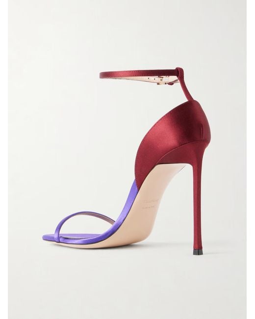 Tom Ford Blue Two-Tone Satin Sandals